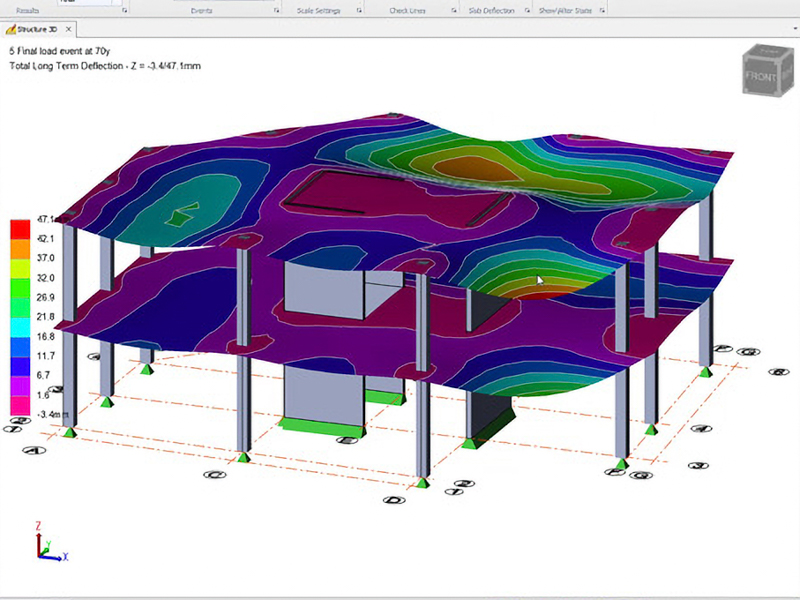2D local and 3D global finite element structural analysis - 1